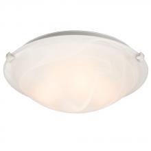  680116MB/WH-218EB - Flush Mount Ceiling Light - in White finish with Marbled Glass